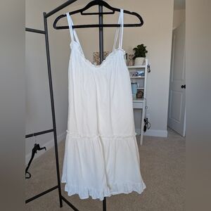 Universal Thread White Criss Cross Strap Babydoll Dress Cotton Small